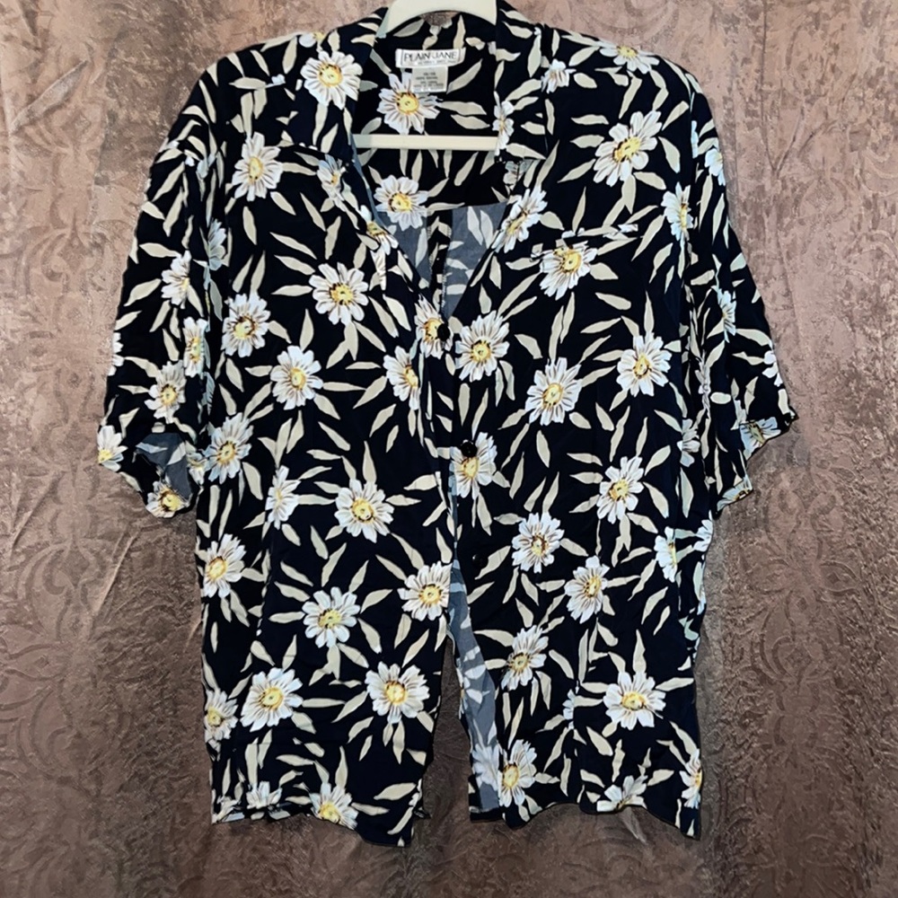 VINTAGE button up shirt & short set